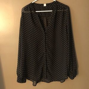 Old Navy polka dot blouse